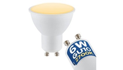 Żarówka LED GU10 6W 2700K ciepła 480lm 38st CONVEX-6 HOROZ HOROZ ELECTRIC