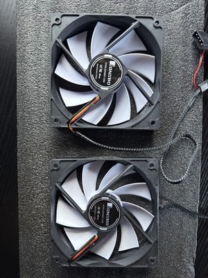 2x Jonsbo 120mm Gehäuselüfter PC Lüfter Schwarz/Weiß