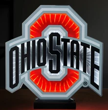 Authentic Sporticulture NFL LED Infinity Logo Light / OHIO STATE   Reg $85
