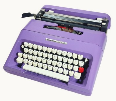 Olivetti Lettera 35 Schreibmaschine   Violett   Vintage   1970er Jahre - TOP