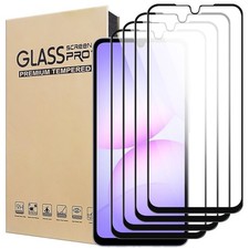 For Samsung Galaxy A07 4G Full Coverage Tempered Glass Screen Protector 4 Pack 
