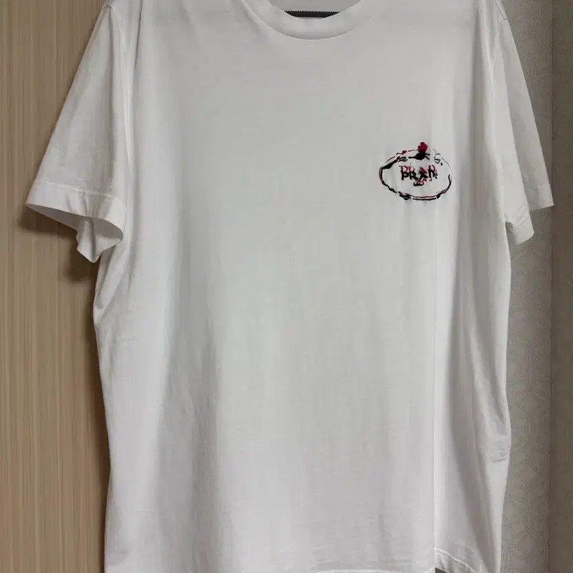 Prada Embroidered Logo Short Sleeve T-Shirt XL thumbnail 2