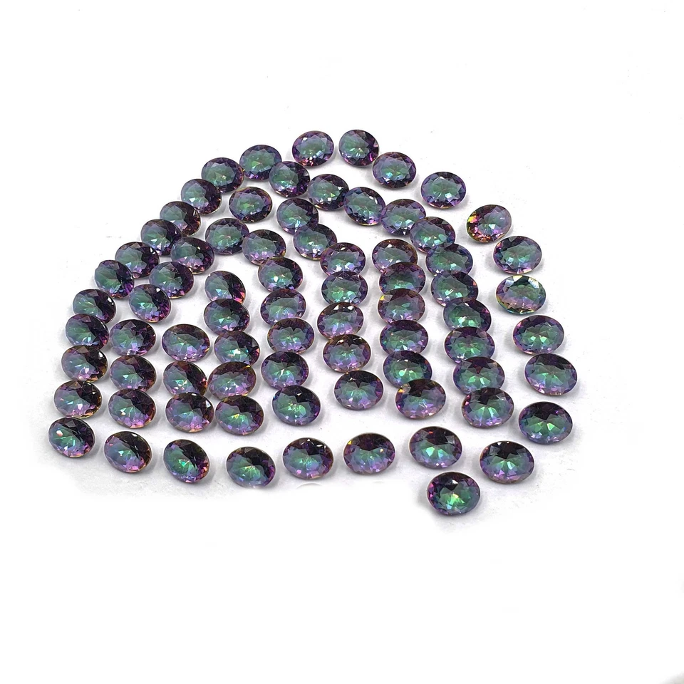 Mystic Quartz Oval Cut Loose Gemstone Lot 8*10 MM 100 CT 54 Pcs - Image 2 of 4