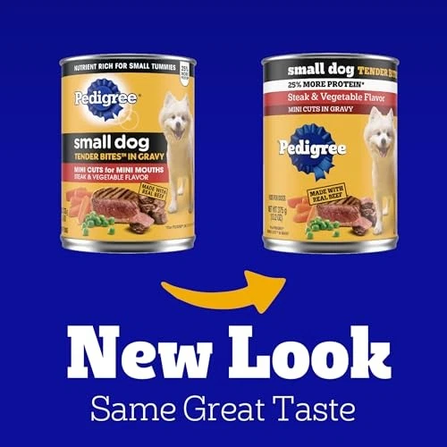 Pedigree Small Dog Tender Bites in Gravy, Steak & Vegetable Flavor Canned Wet - Изображение 3 из 4
