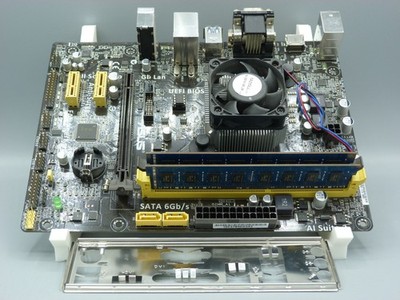 Asus AM1M-A Rev. 1.03 + AMD Sempron 3850 + 16GB PC3L-12800U I/O Shield Bundle