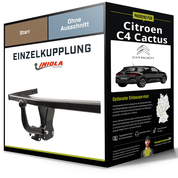 Starre AnhäNgerkupplung für Citroen C4 Cactus 04.2018-Jetzt II Imiola Hak-Pol-image