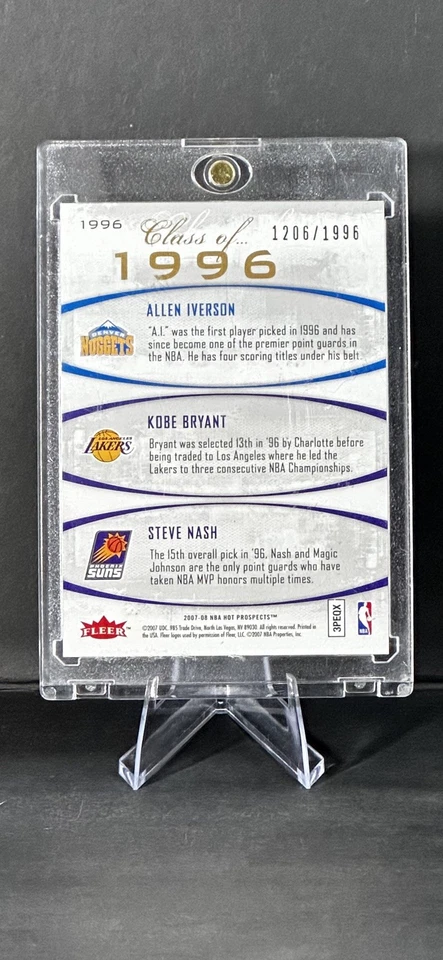 Fleer Hot Prospects Kobe Bryant Allen Iverson Steve Nash 2007-08/1996 SP 🔥🔥 Foto 2 de 3