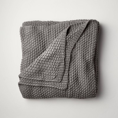 Casaluna Chunky Knit Throw Blanket Bedding Blanket Midweight Sweater Knit