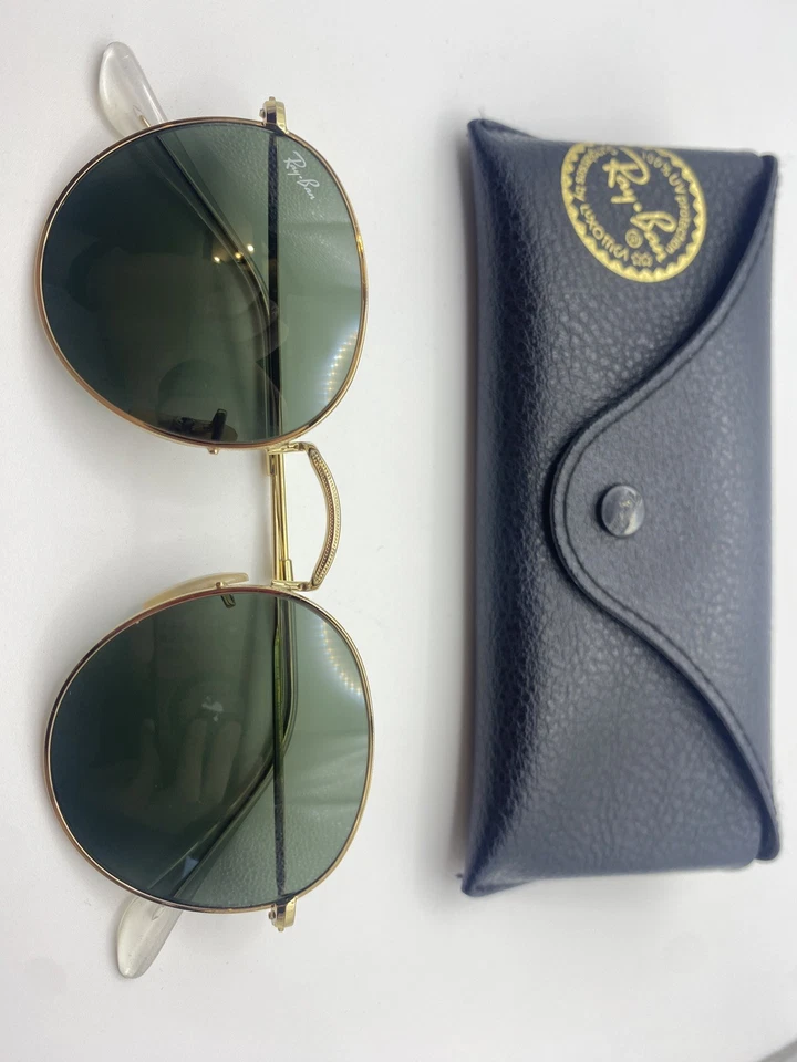 Ray Ban RB3025 3025 001/P1  Aviator Sunglasses - Gold / Green, photo 1 of 5