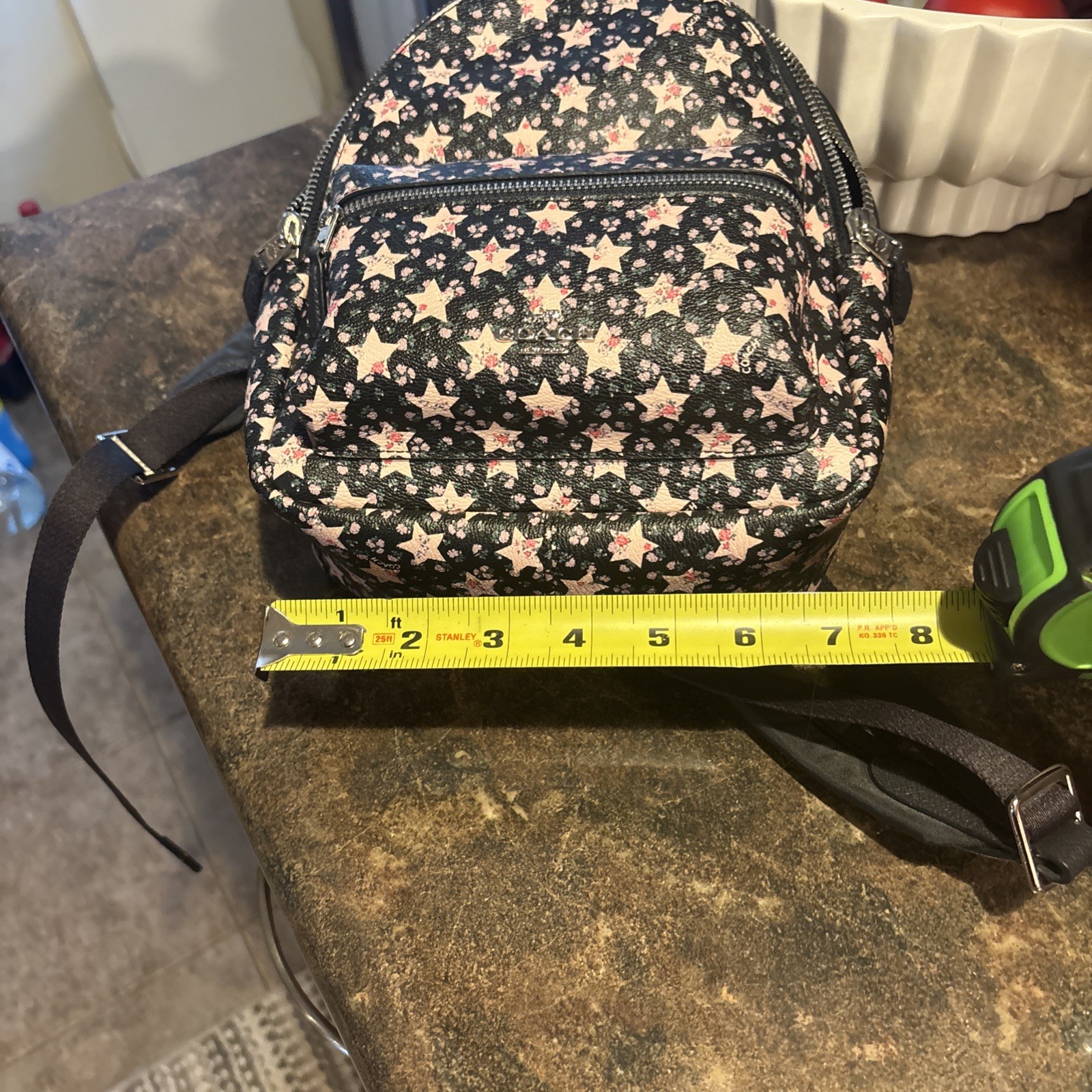 coach mini backpack w/ adjustable straps pink sta… - image 9