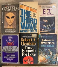 Science Fiction - 6 Paperback Books - Robert Heinlein, Isaac Asimov, ET  +++