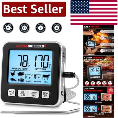 Revolutionary Digital Meat Thermometer - 536°F Heat Resistant for Ovens & Grills