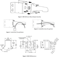 Pelco IMM-CM Outer Corner Mount for IMM Series IP Cameras Vandal Telegrey