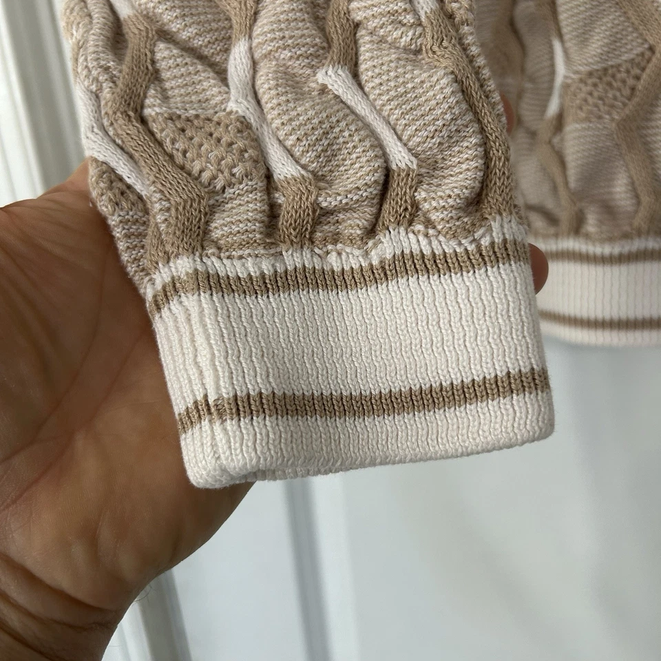 Suéter de punto COOGI 3D vintage crema y tostado para mujer mediano hip hop Australia en muy buena condición Foto 3 de 4