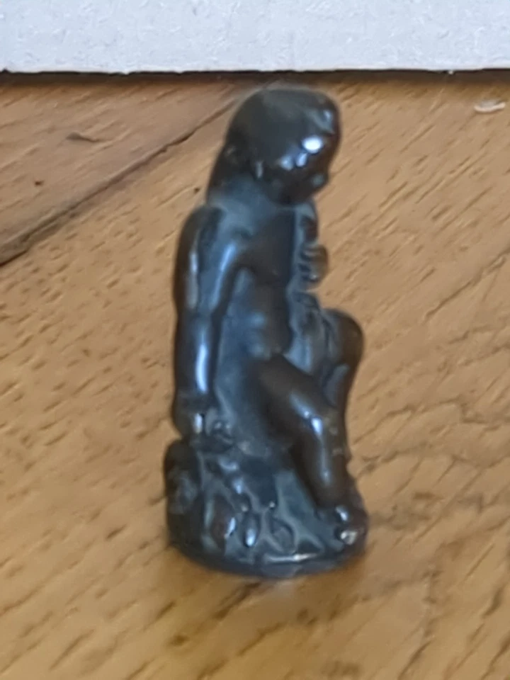 Ancien Bronze Angelot chérubin H 5 cm - Photo 3/4