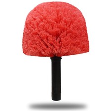 Twist-On Cobweb Duster Head Brush - Indoor  Outdoor Spider Web Cleaning Red