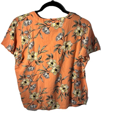 Liz Claiborne Women's Blouse Floral Short Sleeve Pullover Shirt Sz Lg Floral - Bild 2 von 3