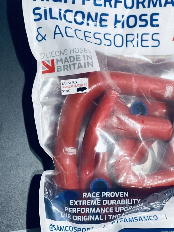 Kit de manguera de refrigerante de silicona SAMCO Ducati 998 S 2002-2003 DUC-4 rojo Foto 3 de 4