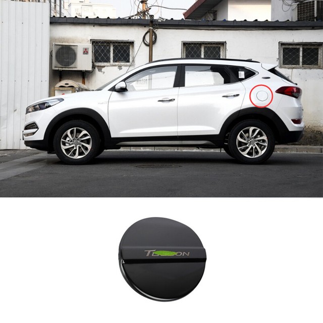 FOR Hyundai Tucson 20162018 Black steel outer Fuel tank cap oil gas