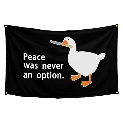 Peace Was Never An Option Flag 3x5 Ft Funny Flags For room Durable Man Cave Wall