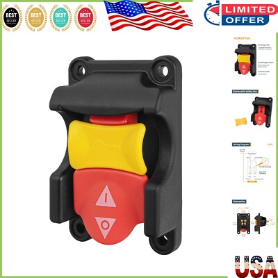Compact Safety Lock Switch Replacement for Table Saws, Drill Presses, Routers