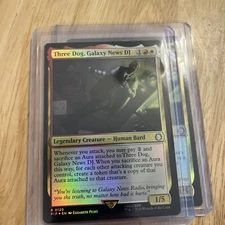 Three Dog, Galaxy News DJ Fallout Magic the Gathering (PIP) #120 Rare Foil