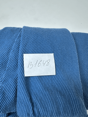 Tulle Corduroy Pea Coat Blue Size M 2 Pockets Cotton - Picture 16 of 16