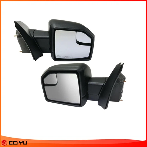 Power Black Tow Side Mirrors Pair For 2015-2020 Ford F-150