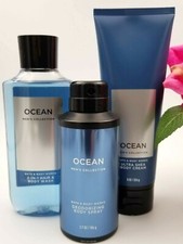 Bath and Body works Men's OCEAN Hair Body Wash  Cream  Spray mist SET 