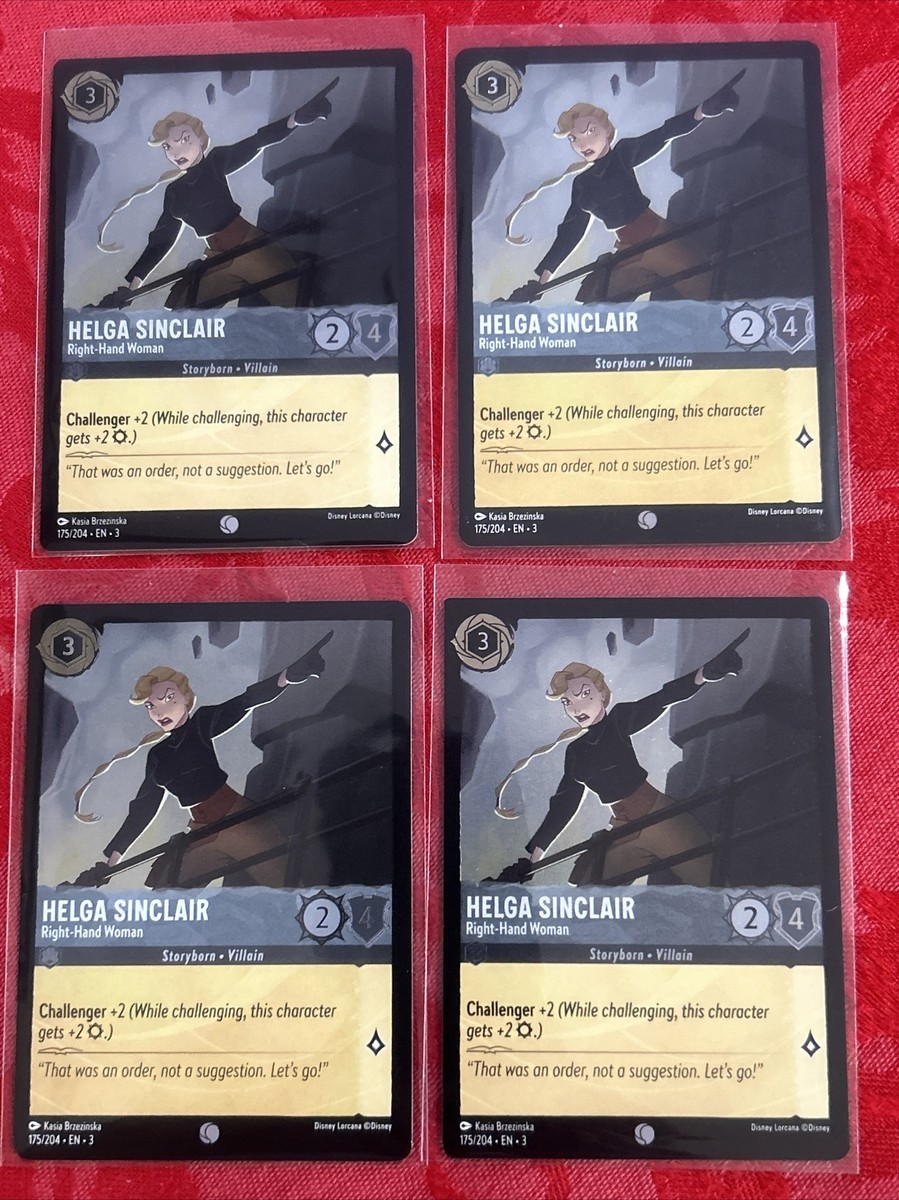 4x FOIL Disney Lorcana Inklands - Helga Sinclair - Right-Hand