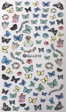 Nail Art Water Transfer Sticker Butterfly Rose Flower Decals Manicure Decoration