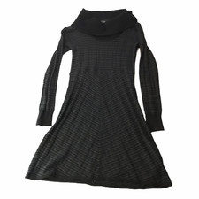 Prana Dress.  Cowl Neck Turtleneck Long Sleeve Woven Sweater Dress Striped Small