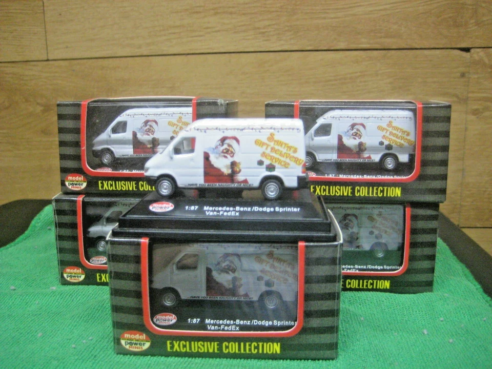 Model Power  HO " MINIS" MERCEDES-BENZ  VAN  #19401-6 SANTA'S VAN CHRISTMAS VAN - Image 2 of 3