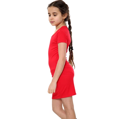 Mädchen Kleid Bodycon kurzärmelig Mode Party Outfit Midi Kinder Kleider - Bild 11 von 44