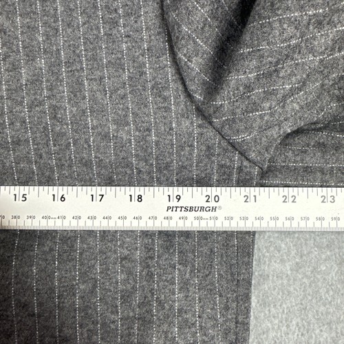 Express Blazer Mens 42L Sport Coat Jacket Gray Stripe Luxe Convertible Slim NWOT - Picture 11 of 13