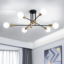 Sputnik Ceiling Light Industrial Chandelier Semi Flush Mount Dining Room Hallway