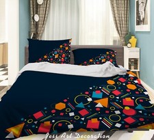 3D Geometric Yellow Black Red Quilt Cover Set Duvet Cover Bedding Pillowcases