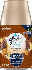 Glade Automatic Spray Refill, Air Freshener, Comforting Cashmere Woods, 6.2 oz