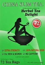 China Slim Herbal Tea Extra Strength Delight 72 Tea Bags - Exp: 08-2028
