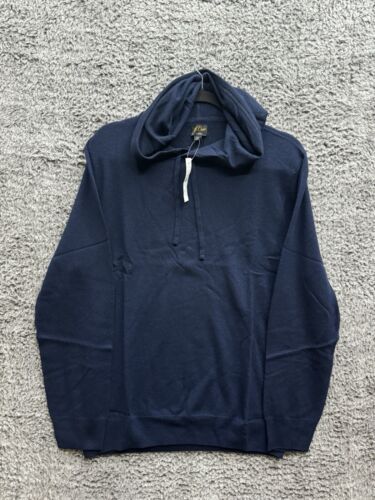 J Crew Sweater Mens Medium Navy Cashmere Hoodie Pullover Size XL NWT $178