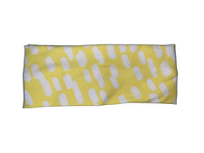 NEW Yellow White Head Wrap Flat Hair Headband Wide Hairband Stretch MADE IN USA
