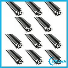 20 Pack ZYLtech 2020 T-slot Aluminum Extrusion - 20X 500mm, Black Anodized