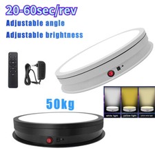 42CM/16.5" Remote Control Jewelry Electric Turntable Rotating Display W/ Light-