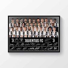 Poster Juventus FC 2019-2020 stampato firmato A4