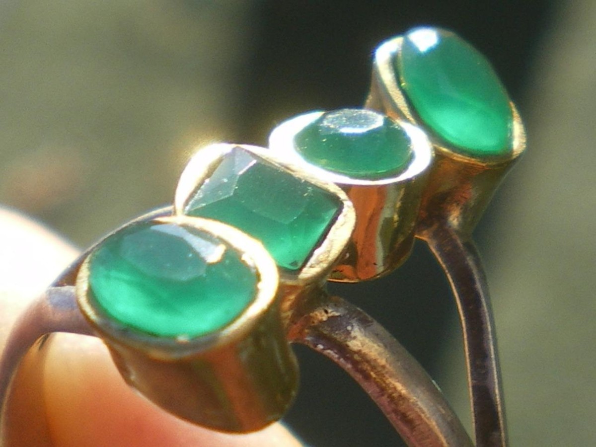 PURE NATURAL EMERALD GEM stone RING from Bahia (Brazil) 18 cts WOW !!!