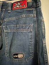 KIK GIRL DENIM RAVER/SKATER JEANS Vtg 90s/Y2K - COLLECTORS ITEM