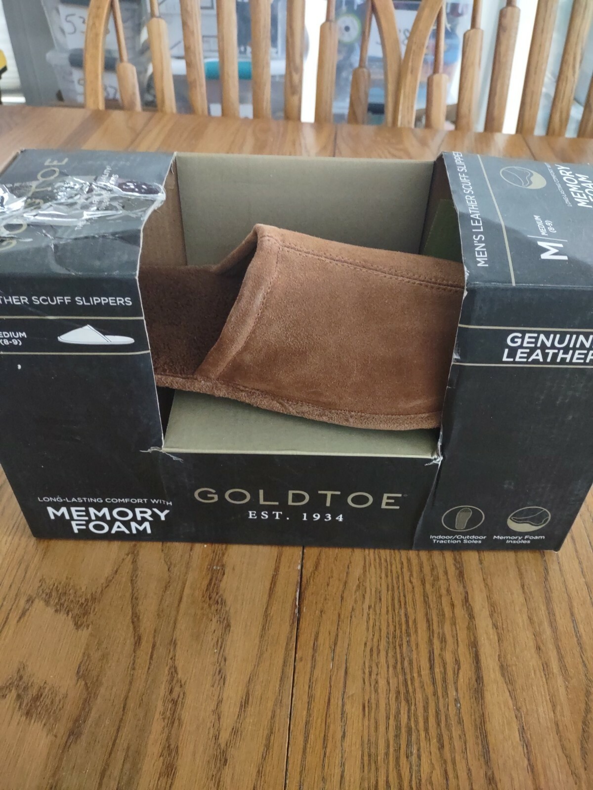 PANTOFOLA D’ORO Gold Ciabatte Uomo Pelle Scuff Medium 8 9