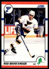 1990 SCORE NHL HOCKEY Trading Card #131 -- Rod Brind 'Amour, St. Louis Blues