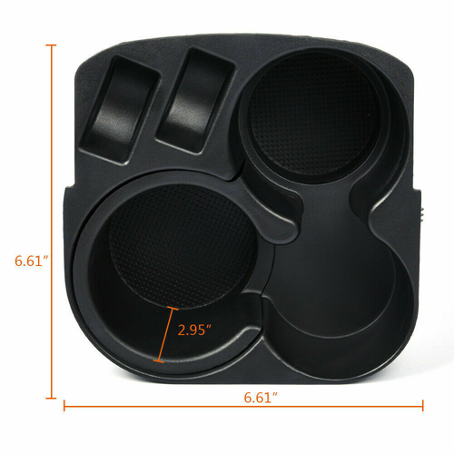 Fit For 2007-2012 Nissan Altima Front Center Console Cup Holder & Liner Black - Picture 2 of 12