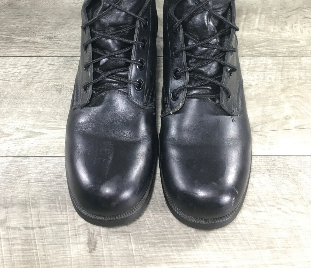 Vtg 80s Combat Mens Work Soft Toe Punk Grunge Leather Motorcycle Biker Boots 10 Motorcycle Biker Mens Work Soft Toe Boots 10 Combat 80s Vtg  main image 3